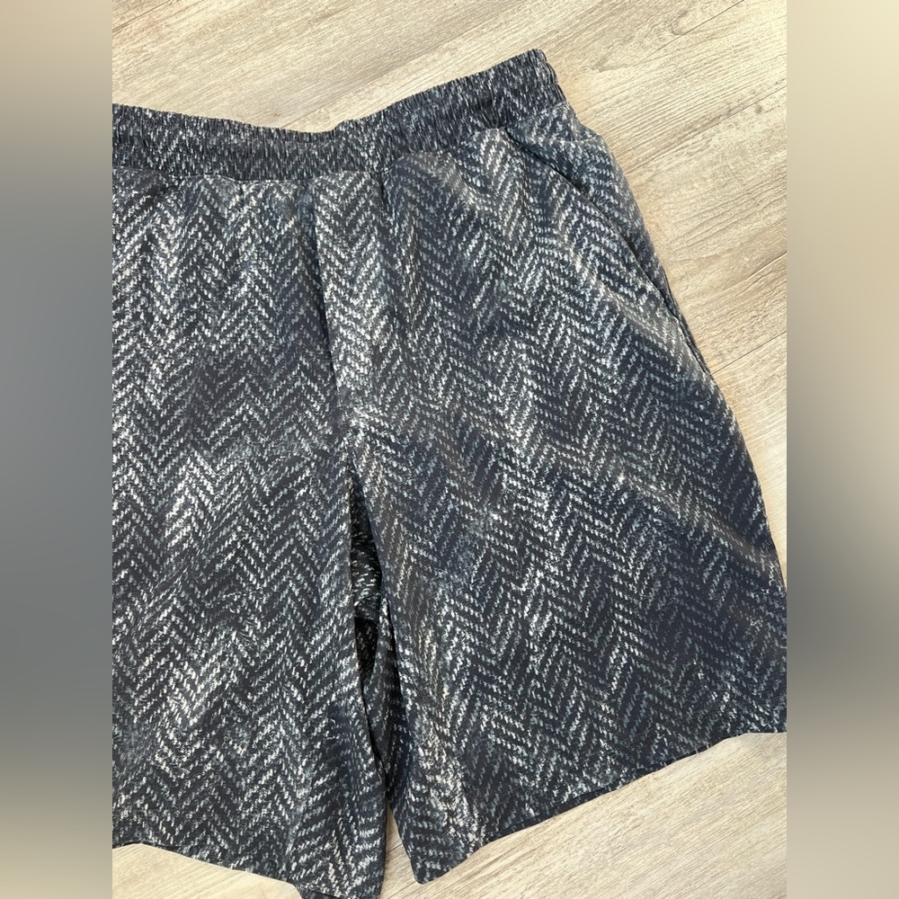 Lululemon Pace Breaker 7” Lined Shorts Bleached Herringbone Gray S - Picture 10 of 12